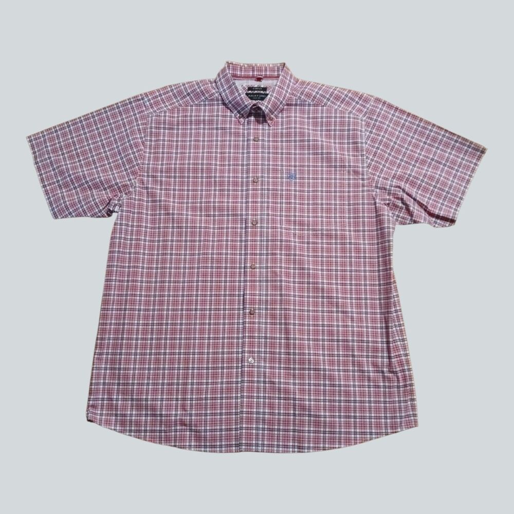 Ariat Pro Series Shirt Mens XL NWOT Plaid Stretch Button Down